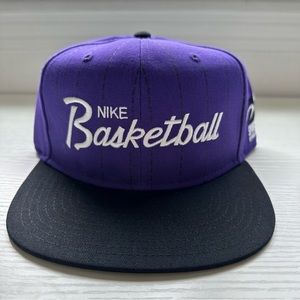 NWT Nike Sports Specialties Script Snapback Hat - Purple/Black